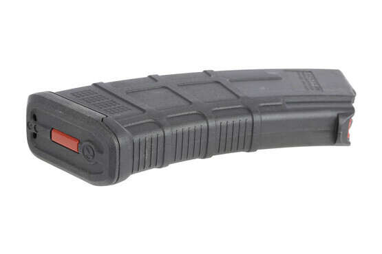 The Magpul AK magazine is made from an impact resistant polymer with a flared floor plate
